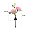 thumbnail image 3 of Lámpara De Césped De Peonía Lámpara de enchufe de tierra de peonía solar decoración del hogar 600 mAh para camino de patio trasero (1 pieza rosa) Tmvgtek Para estrenar, 3 of 7