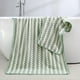 thumbnail image 4 of Juego de toallas de baño | Toalla gruesa, suave y altamente absorbente para baño, playa, piscina | Gran 55x27 pulgadas | Patrón de rayas | Doble dobladillo duradero | Verde, azul, rosa, café, 4 of 7