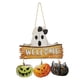 thumbnail image 3 of Letrero colgante para puerta de Halloween, letrero de porche con luces, adorno colgante, colgante de puerta de pared de madera, decoración de fiesta, 3 of 8