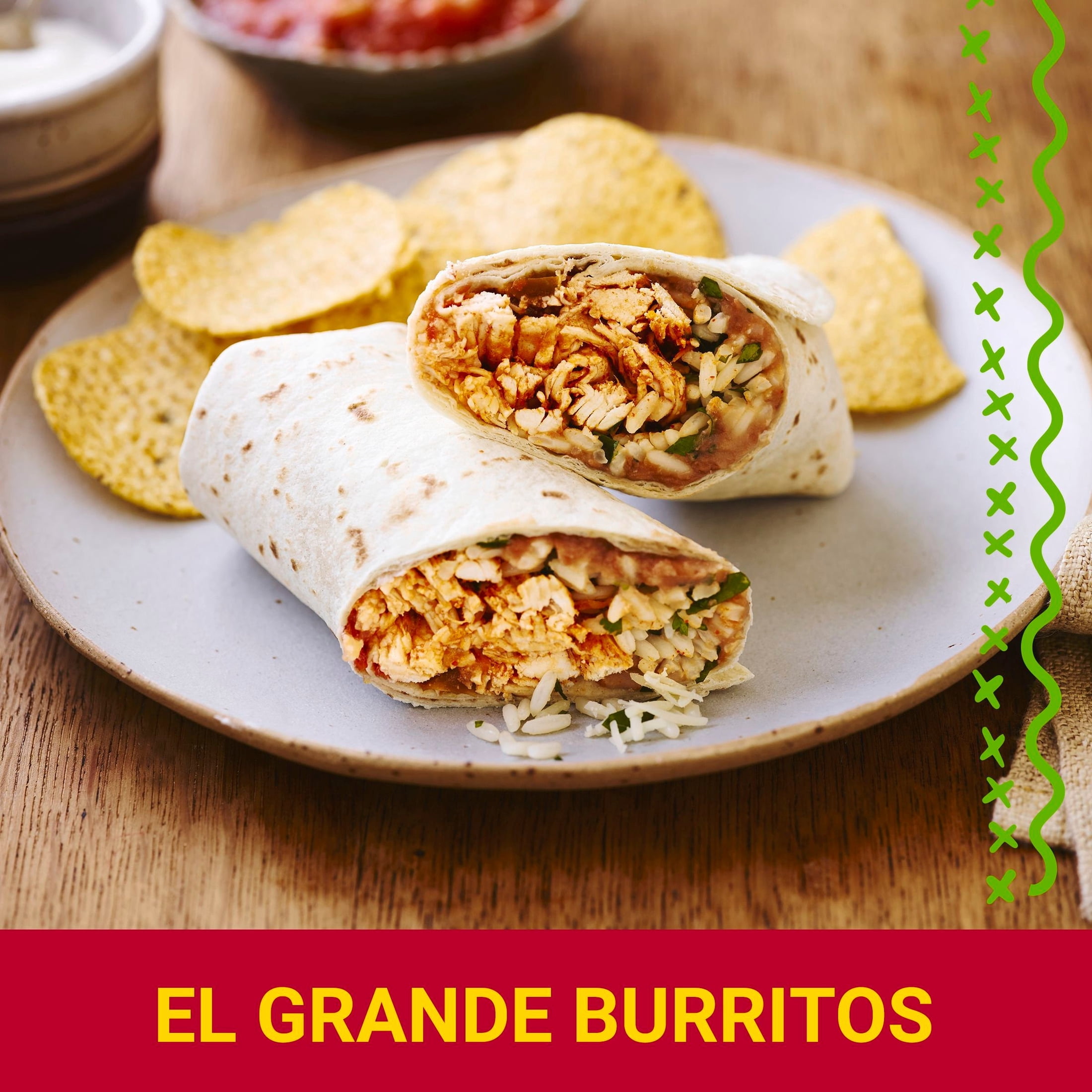 (5 pack) Old El Paso Restaurant Style Grande Flour Tortillas, Meal Prep, 6 Count, 21.5 oz