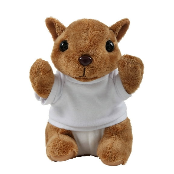 Plushland 8 Inch Floppy Squirrel with Tee Plush Stuffed Animal Personalized Gift - Custom Text on Shirt - Great Present for Mothers Day, Valentine Day, Graduation Day, Birthday