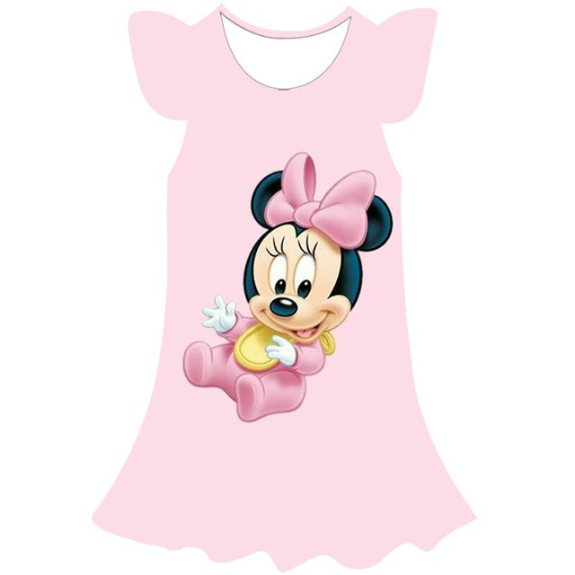 Niñas Mickey Minnie vestido dibujos animados ratón princesa vestido niños disfraz 3D Mickey Fancy 1-10 años cumpleaños fiesta vestido niño ropa 12M Gao Jinjia LED