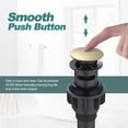 thumbnail image 3 of Wowow Bathroom Sink Drain with Overflow 2 Pack, Gold Pop Up Drain, 3 of 6