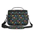 thumbnail image 2 of Dinosaur and Heart Navy Blue Pattern Insulated Lunch Box for Women Men, Medium Leakproof Cooler Bag with Adjustable Strap, 10"x6.7"x8", 2 of 5