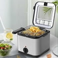 thumbnail image 3 of Electric Fryer Stainless Steel AC 1000W Multifunctional Fryer Kitchen Accessories with Basket, 3 of 5