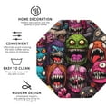 thumbnail image 4 of Honeii Monstrous Cartoon Characters Print Leather Coaster Set of 6, Ideal for Safeguarding Your Furniture from Drinks Spills and Effortless Cleanup,Octagon, 4 of 7