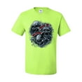 thumbnail image 2 of Wild Bobby, God Is My Judge Smokey Gray Skull Dark Pop Culture Men's Graphic T-Shirt, Safety Green, 2XL, 2 of 3