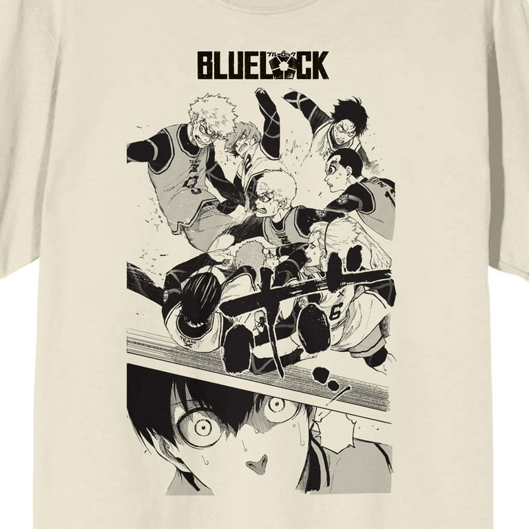 Blue Lock Manga Teams Fighting & Shocked Isagi Crew Neck Short