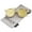 White-Floral / Gold Mirror, variant on Female Women's Floral Metal Brow Bar Colored Mirror Lens P3 Round Sunglasses 50mm (White-Floral / Gold Mirror) - 50mm