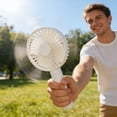 thumbnail image 3 of ROLKFUK Small USB Desk Fan, Portable Quiet Desktop Fan with 3 Speeds, Personal Cooling Fan for Office Bedroom Home Travel, White, 3 of 7