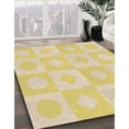 thumbnail image 3 of Ahgly Company Tapis d'Intérieur Lavable en Machine Carré Transitionnel Jaune Soleil, 7 Pieds Carré, 3 of 7