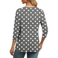 thumbnail image 5 of Fewfanhot 3/4 Length Sleeve Womens Tops Fall Fashion V Neck Business Casual Tunic Pullover Outfits, 5 of 9