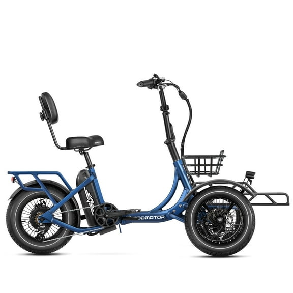 ADDMOTOR Electric Trike for Adults, 750W 90Miles 2 Front Wheel Electric Bike, SPYTAN Reverse Electric Tircycle, 48V 20Ah E-Trike, 380LBS Folding Electric Bike with Front Rack & Hydraulic Disc Brake
