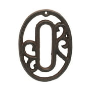 Decorative Vintage Cast Iron Metal House Numbers 4.3-Inch Rustic Hollowed Arabic Numbers 0 to 9 Cast Metal Address Number Home Garden Yard Mailbox Hanging Wall Sign Letters Decor(0)