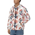 thumbnail image 3 of Goofa Koi Fish And Corals Pattern Mens Full-zip Hoodie, Zip-up Pullover Hooded Sweatshirt, Kangaroo Pocket Hoodie Ideal for Daily Wear, Travel, and Home-3X-Large, 3 of 5