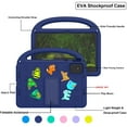 thumbnail image 3 of Dteck Case for Lenovo Tab M11 Case 11" TB330FU/XU 2024, Lightweight EVA Shockproof Handle Kids Case with Kickstand Cute DIY Accessories,Navy Blue (Cartoon Letters), 3 of 6