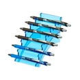 thumbnail image 2 of AdirOffice Crystal Blue Acrylic 6 Pen Horizontal Pencil Holder Desktop Pen Stand (2-Pack), 2 of 5
