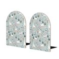 thumbnail image 2 of Picia Goose and Doodle Flowers Pattern Wood Bookends for Shelves,Non-slip Bookends, Heavy Duty Wooden Bookend Support,1 Pair, 2 of 8