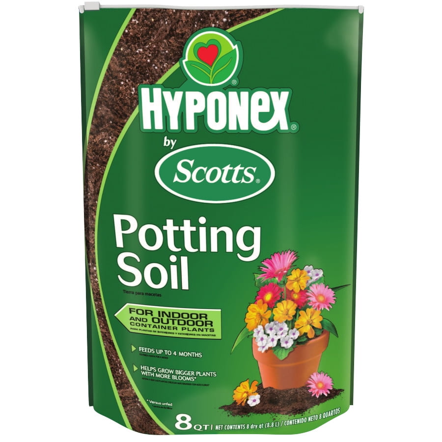 Hyponex by Scotts Potting Soil 8 qt., Feeds Plants For Up To 4 Months