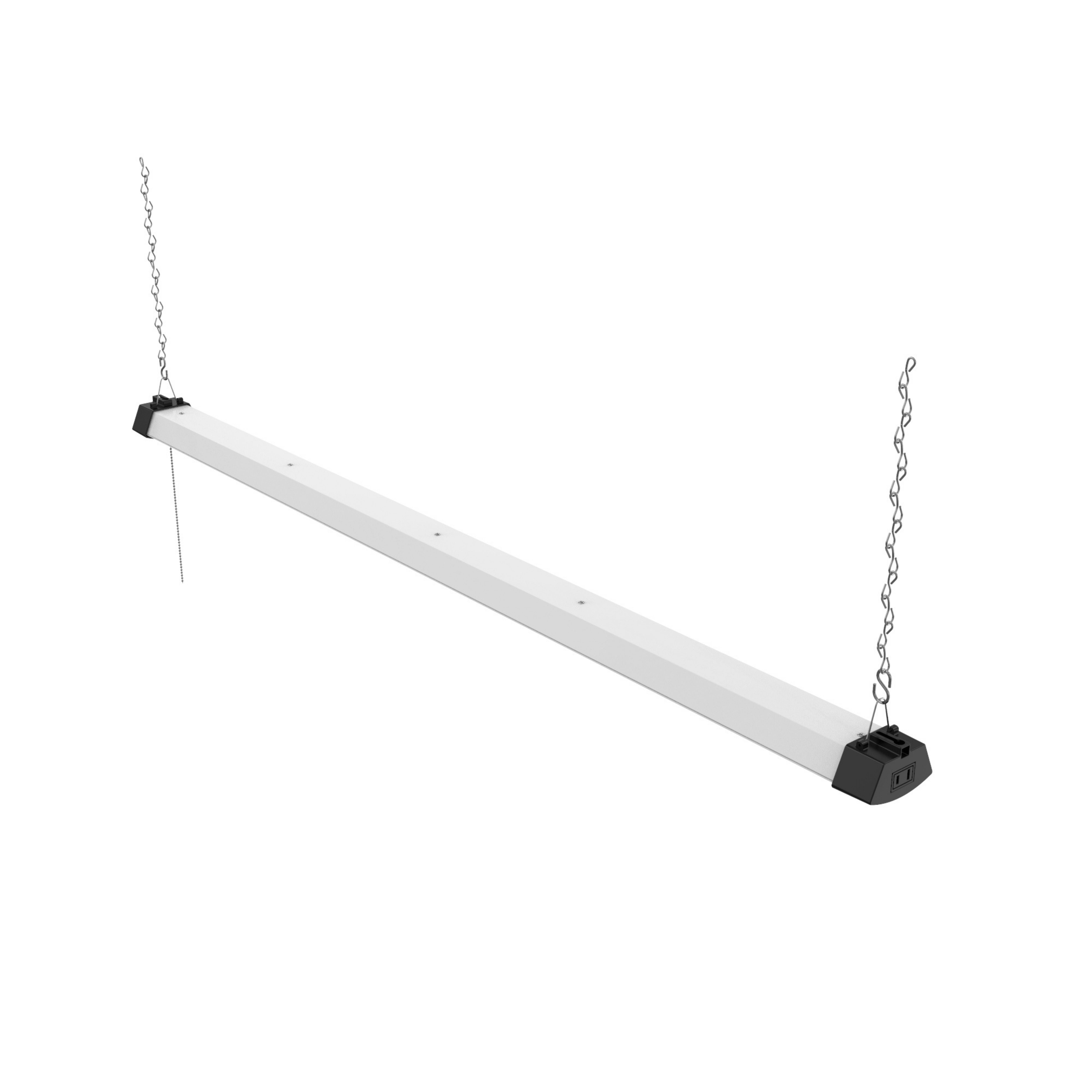 DYMOND 4FT 40W LED Shop Light Fixture Wraparound with Pull Chain Daylight White 5000K for Garage Workshop Basement