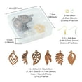thumbnail image 6 of DIY Leaf Earring Making Kit Including Natural Walnut Wood Pendants Brass Jump Rings Iron Earring Hooks Mixed Color 40Pcs/box, 6 of 6