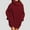 Wine, variant on Goodtrade8 Womens Sweaters Oversize Length Solid Color Turtleneck Casual Long Sleeve Sweaters Tops