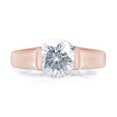 thumbnail image 2 of 1.5 CT Round Cut Lab Created Moissanite Diamond Solitaire Engagement Ring In 14K Rose Gold Plated 925 Sterling Silver (Color: G-H, Clarity: VVS1, 1.50 Cttw) -4, 2 of 6