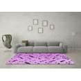 thumbnail image 3 of Ahgly Company Indoor Square Solid Purple Modern Area Rugs, 3' Square, 3 of 4