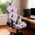 thumbnail image 3 of SCRAWLGOD Horse Flower Print Gaming Chair Cover Stretchable Non Slip Furniture Protector Breathable Stain Resistant Gamer Chair Slipcover with Armrest Covers, 3 of 9