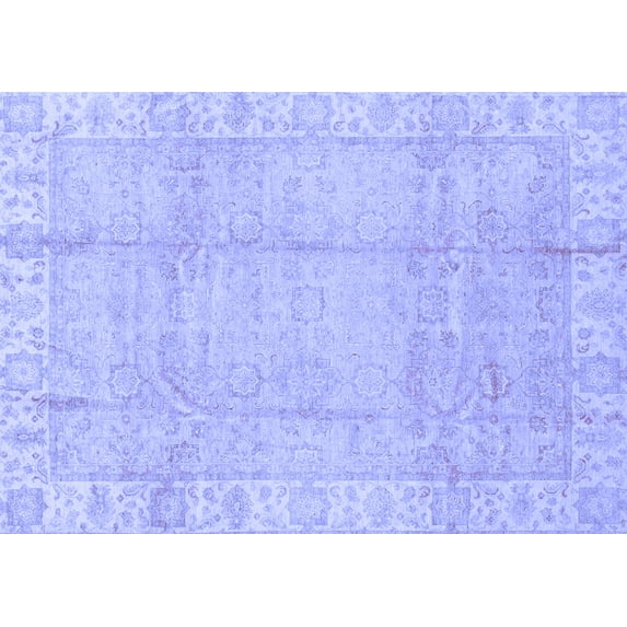 Ahgly Company Indoor Rectangle Oriental Blue Traditional Area Rugs, 8' x 12'