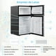 thumbnail image 3 of Costway Frigorífico Compacto Mini Nevera 90 L Congelador Separado con 2 Puertas Luz LED Refrigeración Rápida Ahorro Energético Silencioso Gris, 3 of 9