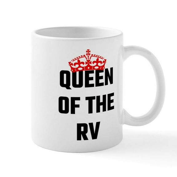 CafePress - Queen Of The RV Mugs - 11 oz Ceramic Mug - Novelty Coffee Tea Cup