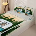 thumbnail image 3 of Homewish Camping RV Zipper Twin Comforter Sets with Fitted Sheet and 2 Pillowcases For Travel Trailers,Rustic Cabin Deer Zipper Bedding Set For Boys Kids,Lightgray Reversible,4 Pieces, 3 of 7