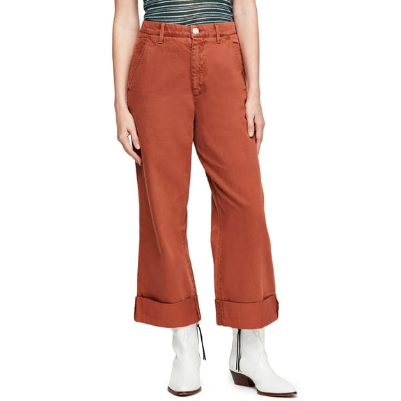 Free People | On My Mind Wide Leg Pants | Orange | Size 24