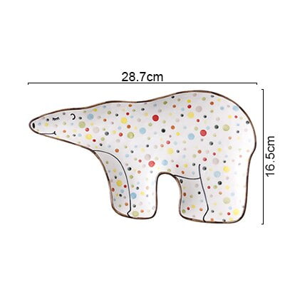 

Cartoon Animal Ceramic Plate Cute Children Breakfast Bowl Dish Dessert Fruit Snack Ceramic Plate Cutlery Bowl Kitchen Tableware