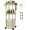 Gold, variant on 3-Tier Round Makeup Cart with Wheels, Rolling Vanity Organizer with Removable Hair Dryer Holder, Small Space Beauty Storage Cart for Skincare, Perfume, Nail Polish & Hair Tools, White