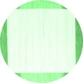 thumbnail image 1 of Ahgly Company Indoor Round Solid Emerald Green Modern Area Rugs, 8' Round, 1 of 4