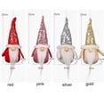 thumbnail image 2 of Home Ornament Plush DIY Christmas Tree Pendant Santa Claus Doll Hanging Pendant Sequin Faceless Dwarf Doll PINK, 2 of 8