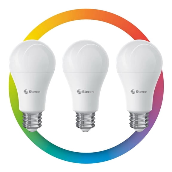 3 focos LED inteligentes RGB 10W Steren SHOME-120/3