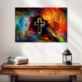 thumbnail image 2 of Elephant Stock Colorful Cross Wall Art - Horizontal Canvas Wall Art - Living Room Wall Decor - Religion And Spirituality Canvas - Black And Orange Decor - 24" x 16", 2 of 8