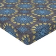 thumbnail image 2 of Ambesonne Ethnic Fitted Sheet, Mandala, Twin XL Size, Pale Blue Pale Yellow, 2 of 3