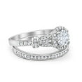 thumbnail image 5 of Two Piece Promise Bridal Set Ring CZ 925 Sterling Silver Size 10, 5 of 6