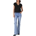 thumbnail image 2 of INSPIRAR CHIC Chaleco de Suéter de Mujer con Cuello en V, Sin Mangas, Acanalado, Con Corte Lateral, Elástico, Básico, Casual, Top de Verano XL Negro, 2 of 6