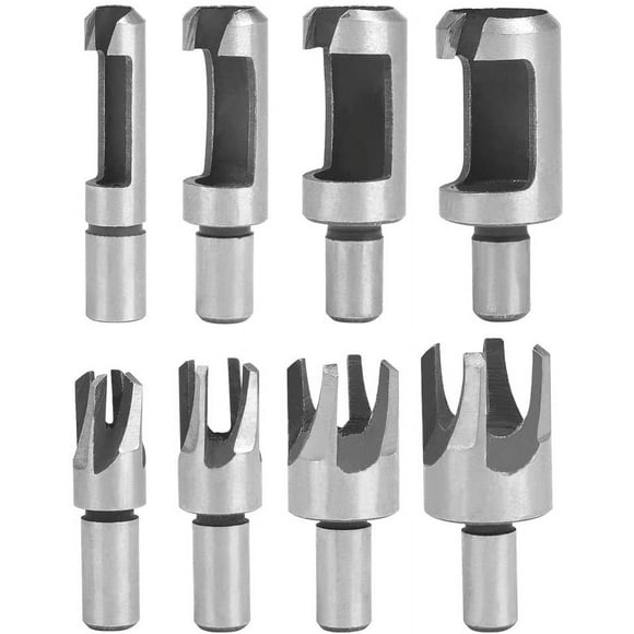 Brocas para tapones de madera, 8 piezas, cortador de tapones de madera, brocas de garra de 6 mm, 10 mm, 13 mm y 16 mm, juego de carpintería, tapón de acero al carbono
