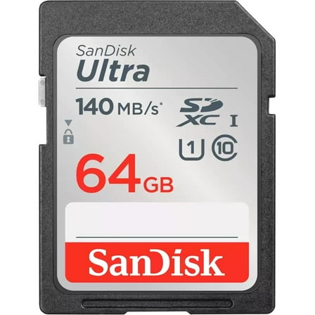 SanDisk 64GB Ultra UHS-I SDXC Memory Card, 140MB/s Read