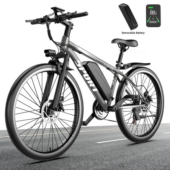 G26Electric Bike for Adults, 26" 750W Peak Motor, 65 Miles 28MPH Ebike, 480Wh Battery Electric Bicycle for Adults 7 Speed Electric Bicycles Front Fork Suspension,UL2849
