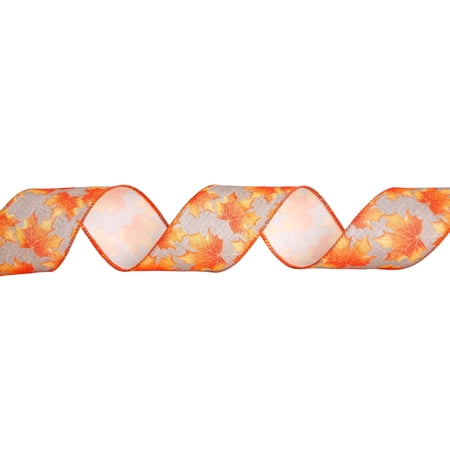 Fall Thanksgiving Wired Edge Ribbon Fabric Ribbons for Thanksgiving Rustic Autumn Harvest Gift Wrapping Bows Halloween Party Decoration E