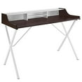 thumbnail image 1 of Modway Bin Contemporary Modern Writing Desk With Storage Cubbies in Cherry, 1 of 4