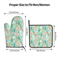 thumbnail image 3 of Vsdgher Elephant and Flowers Oven Mitts and Pot Holders 2 pcs Set,High Heat Resistant Kitchen Oven Glove for Baking and Cooking, 3 of 7