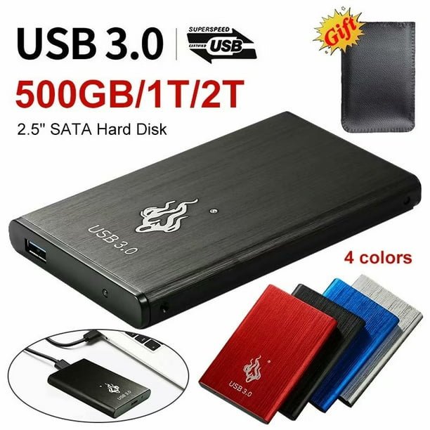 aluminium Wijzigingen van meer en meer 2.5 inch 500GB USB 3.0 External Hard Disk Drive, SATA III Memory Storage  Device HDD For Laptop PC External Hard Drives Black - Walmart.com